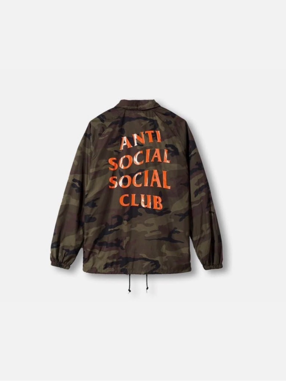 Anti Social Social Club Olive Camo Jacket with Orange Logo